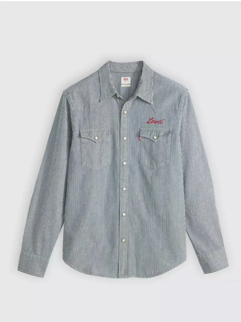 Levi's Classic Western Denim Shirt - M - Roadtrip Stripes - Medium Wash - NWOT